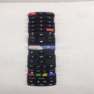 Elastomè Televizyon Kontwòl Silicone Rubber Keypad Bouton